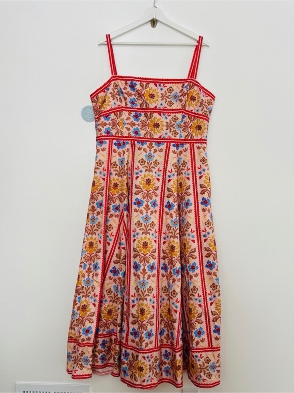 Hill House Margot Midi Dress in Pink Floral Block Stripe Size XXL NWT - Picture 3 of 4